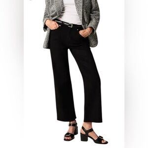 NWOT J. Crew 1996 Curvy Slim Fit Wide Leg Black Wash Denim Jean Sz. 31